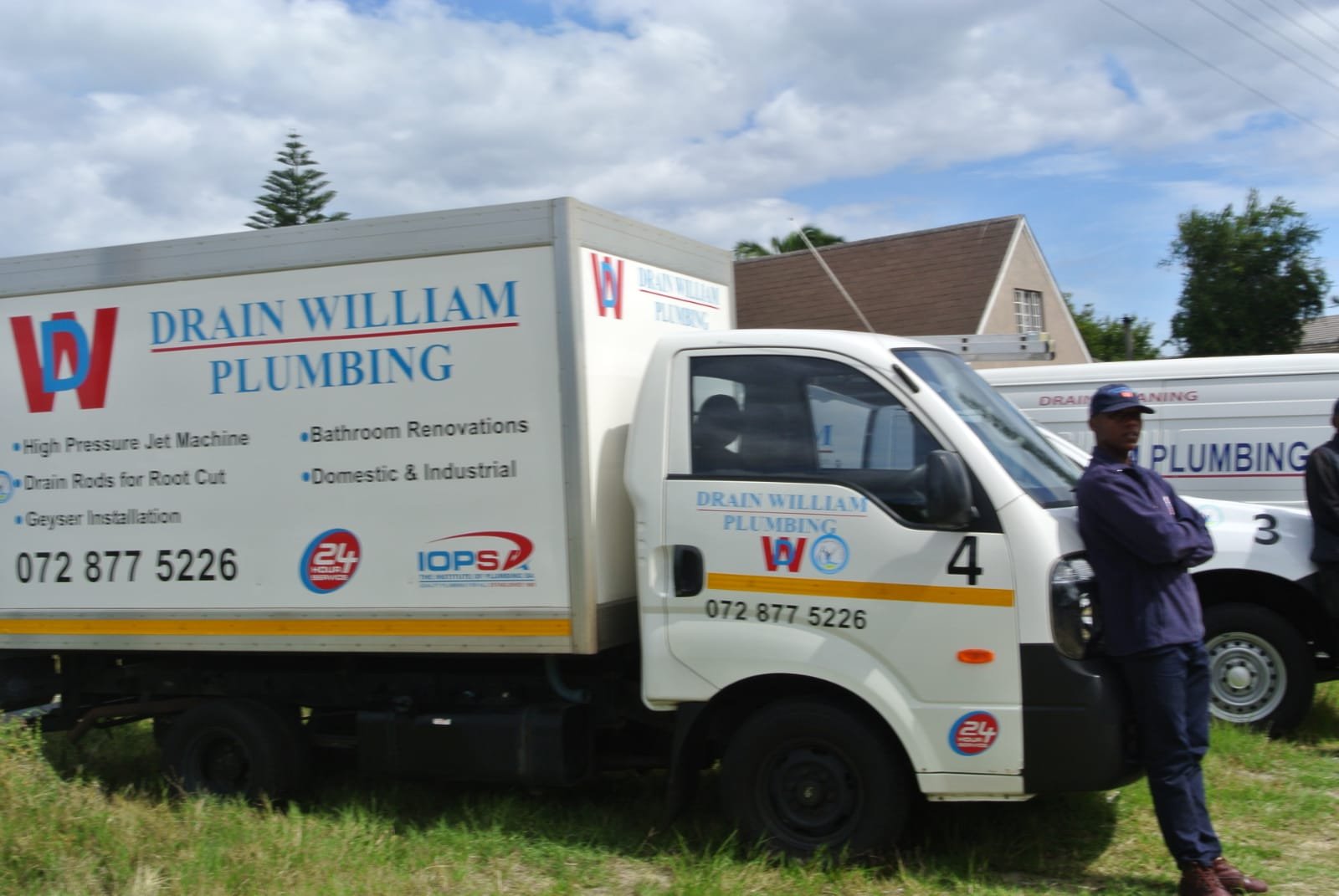 Technicians preparing equipment